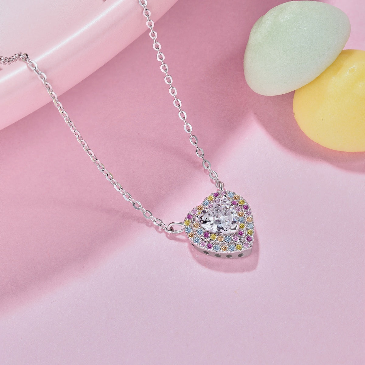 [Rose Jewels]Exquisite Heart Shape Necklace