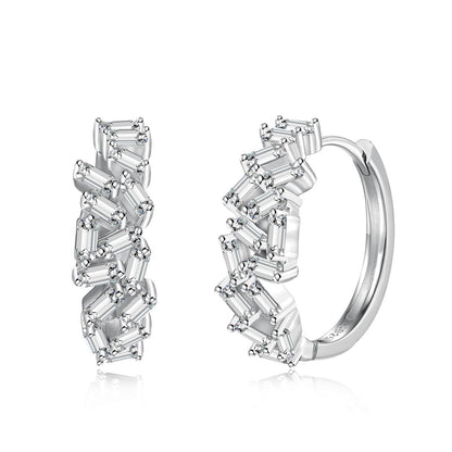 [Rose Jewels]Dazzling Colorful Emerald Cut Daily Earrings