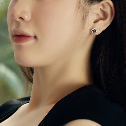 [Rose Jewels]Four-Leaf Clover Flower Shaped Earrings