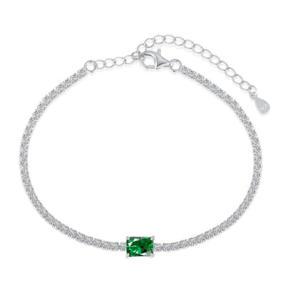 [Rose Jewels]1,0 Karat einzigartiges Bankettarmband im Smaragdschliff