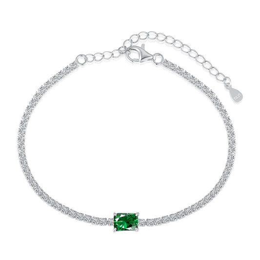 [Rose Jewels]1.0 Carat Unique Emerald Cut Banquet Bracelet