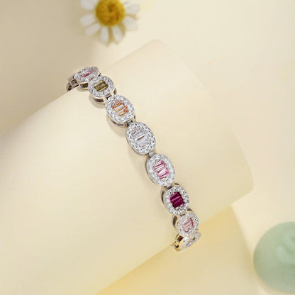 [Rose Jewels]Exquisite Ornate Emerald Cut Daily Bracelet