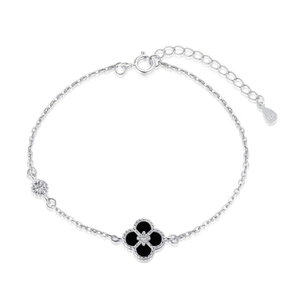 [Rose Jewels]Delicate Four Leaf Clover Bracelet