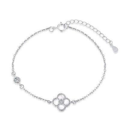 [Rose Jewels]Delicate Four Leaf Clover Bracelet