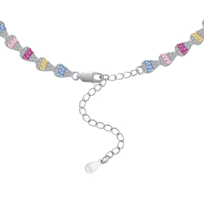 [Rose Jewels]Radiant Colorful Rainbow Necklace