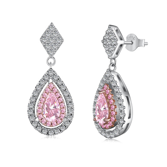 [Rose Jewels]Ornate Delicate Water Drop Shape Banquet Earrings