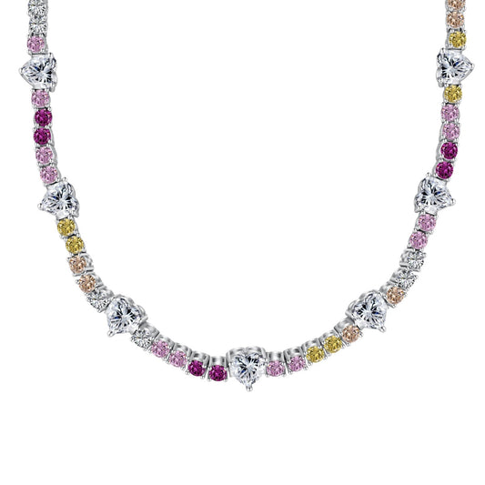 [Rose Jewels]Delicate Colorful Rainbow Tennis Chain