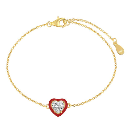 [Rose Jewels]Sparkling Romantic Heart Shape Lover Bracelet