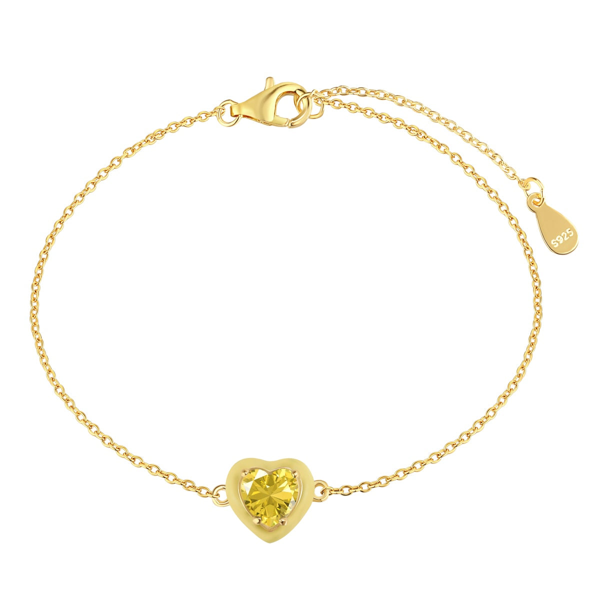 [Rose Jewels]Sparkling Romantic Heart Shape Lover Bracelet