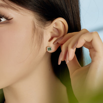 [Rose Jewels]Four-Leaf Clover Flower Shaped Earrings