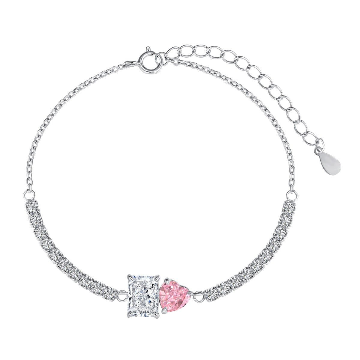 [Rose Jewels]Dazzling Unique Multi Shape Lover Bracelet