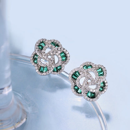 [Rose Jewels]Exquisite Flower Shape Daily Earrings