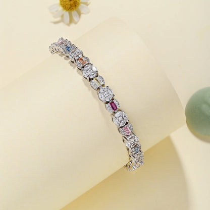 [Rose Jewels]Dazzling Radiant Multi Cut Daily Bracelet