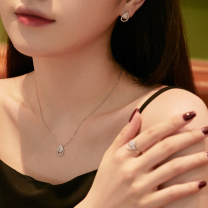 [Rose Jewels]Sparkling Pear Cut Necklace