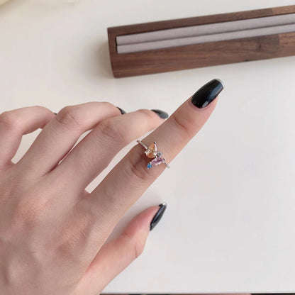 [Rose Jewels]Radiant Colorful Multi Cut Daily Ring