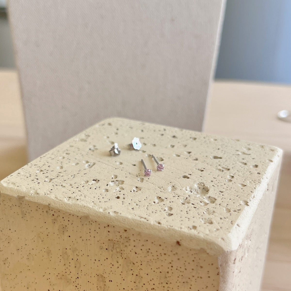 [Rose Jewels]Delicate Solitaire Earrings