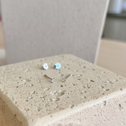 [Rose Jewels]Delicate Solitaire Earrings