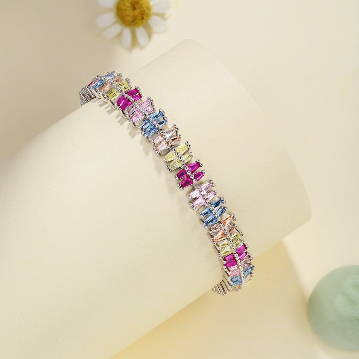 [Rose Jewels]Sparkling Exquisite Multi Cut Party Bracelet