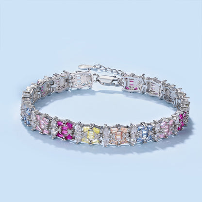 [Rose Jewels]Delicate Colorful Multi Cut Party Bracelet