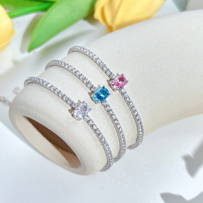 [Rose Jewels]0.75 Carat Exquisite Oval Cut Daily Bracelet