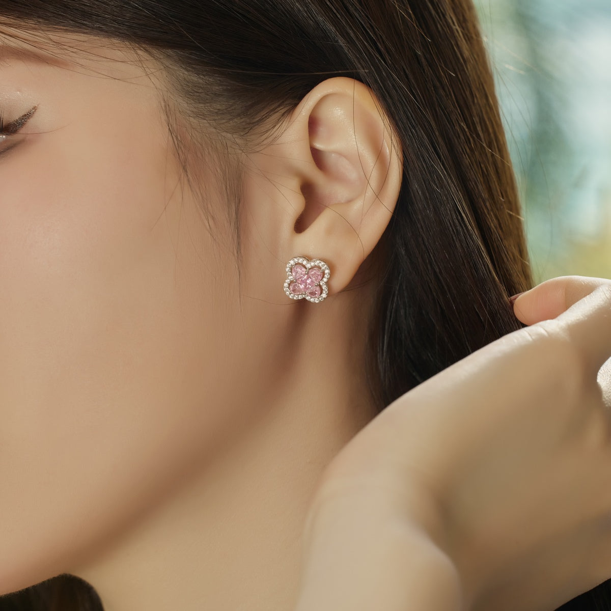 [Rose Jewels]Lucky Four-Leaf Clover Exquisite Earrings