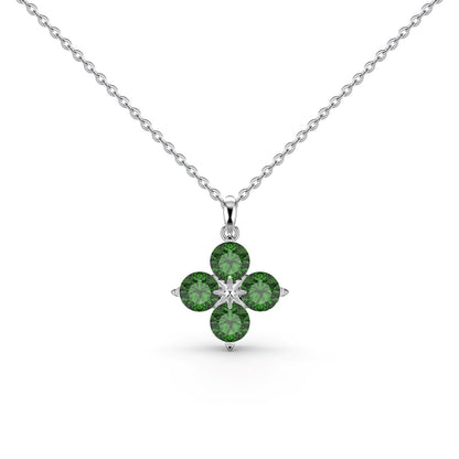 [Rose Jewels]Four-Leaf Clover And Eight-Pointed Star Necklace