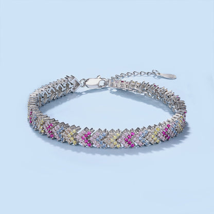 [Rose Jewels]Ornate Sparkling Round Cut Party Bracelet