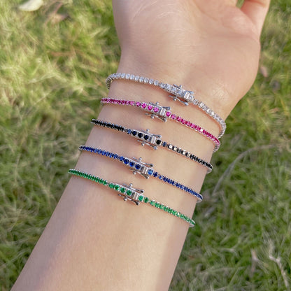 [Rose Jewels]Radiant Colorful Round Cut Party Bracelet