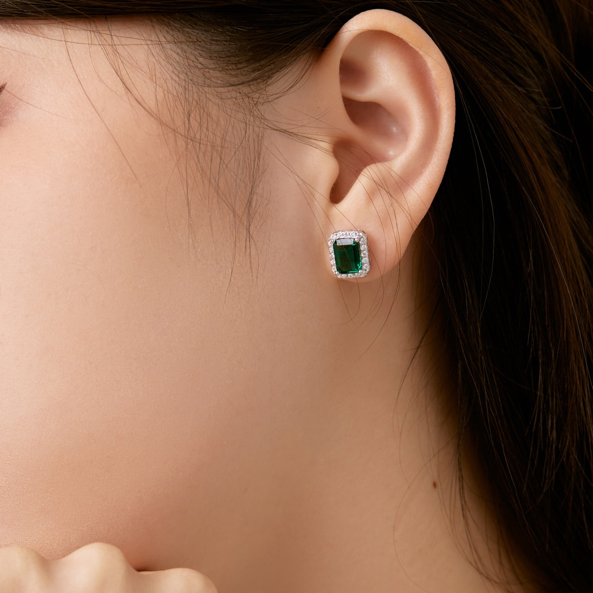 [Rose Jewels]Luxurious Dainty Emerald Cut Banquet Earrings