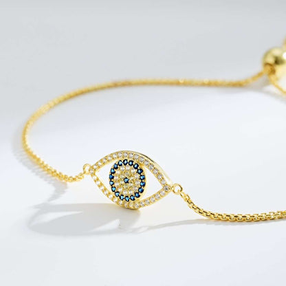 [Rose Jewels]Dazzling Eye Shape Necklace