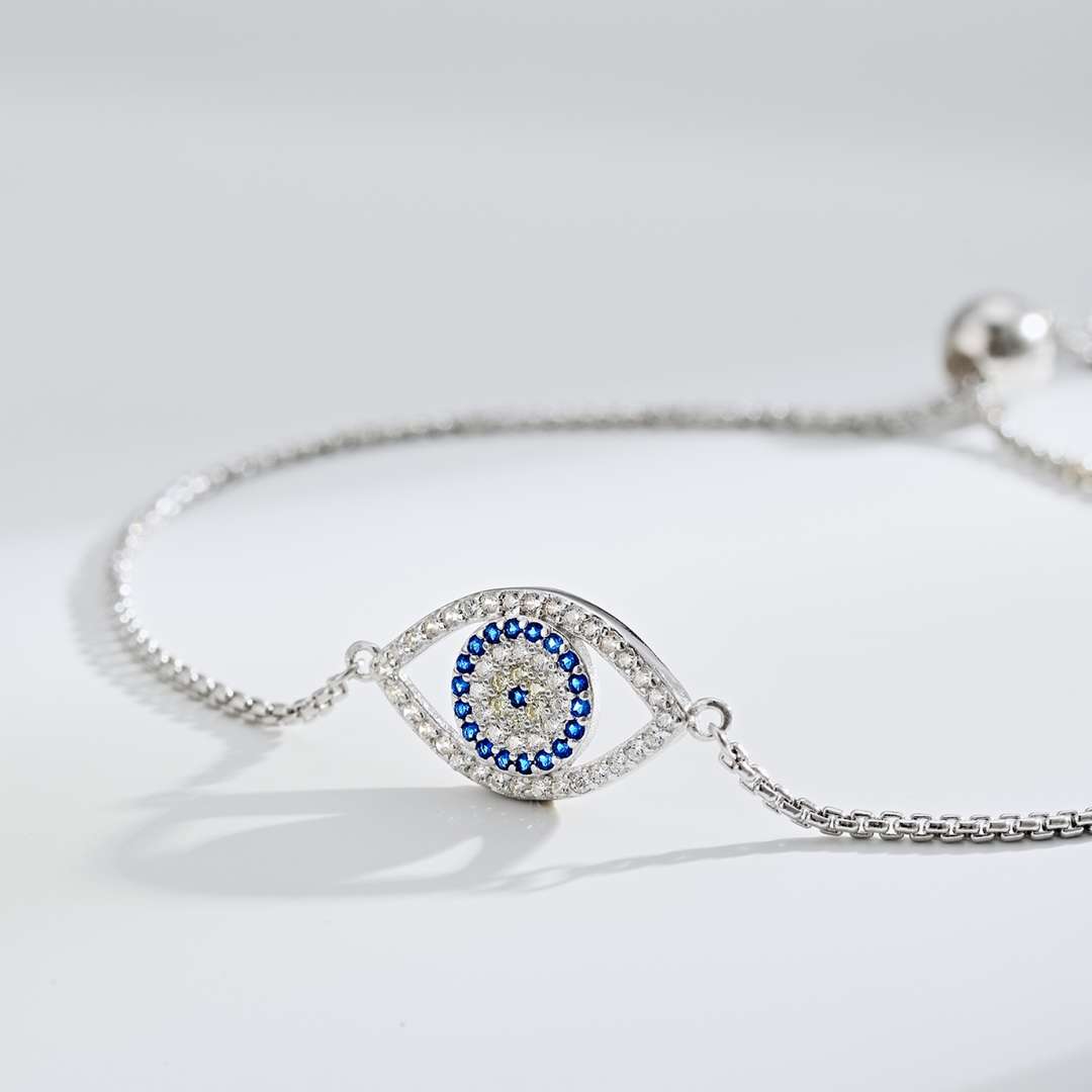 [Rose Jewels]Dazzling Eye Shape Necklace