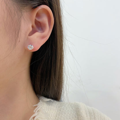 [Rose Jewels]Dainty Round Shape Earrings