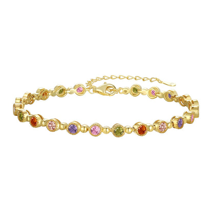 [Rose Jewels]Sparkling Exquisite Round Cut Party Bracelet