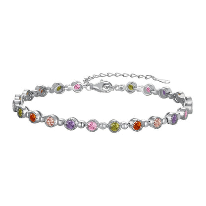 [Rose Jewels]Sparkling Exquisite Round Cut Party Bracelet