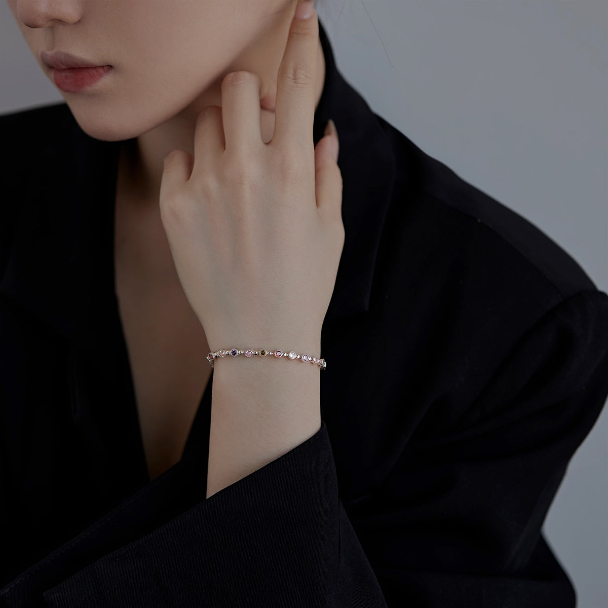 [Rose Jewels]Sparkling Exquisite Round Cut Party Bracelet