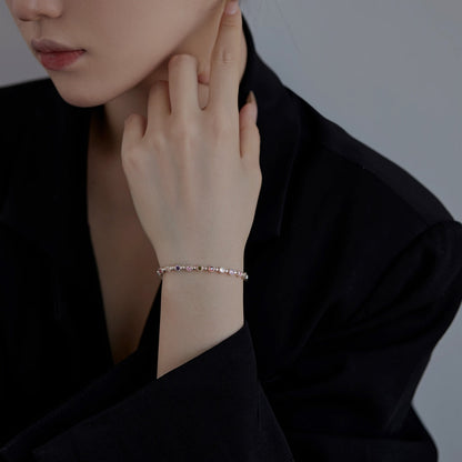 [Rose Jewels]Sparkling Exquisite Round Cut Party Bracelet