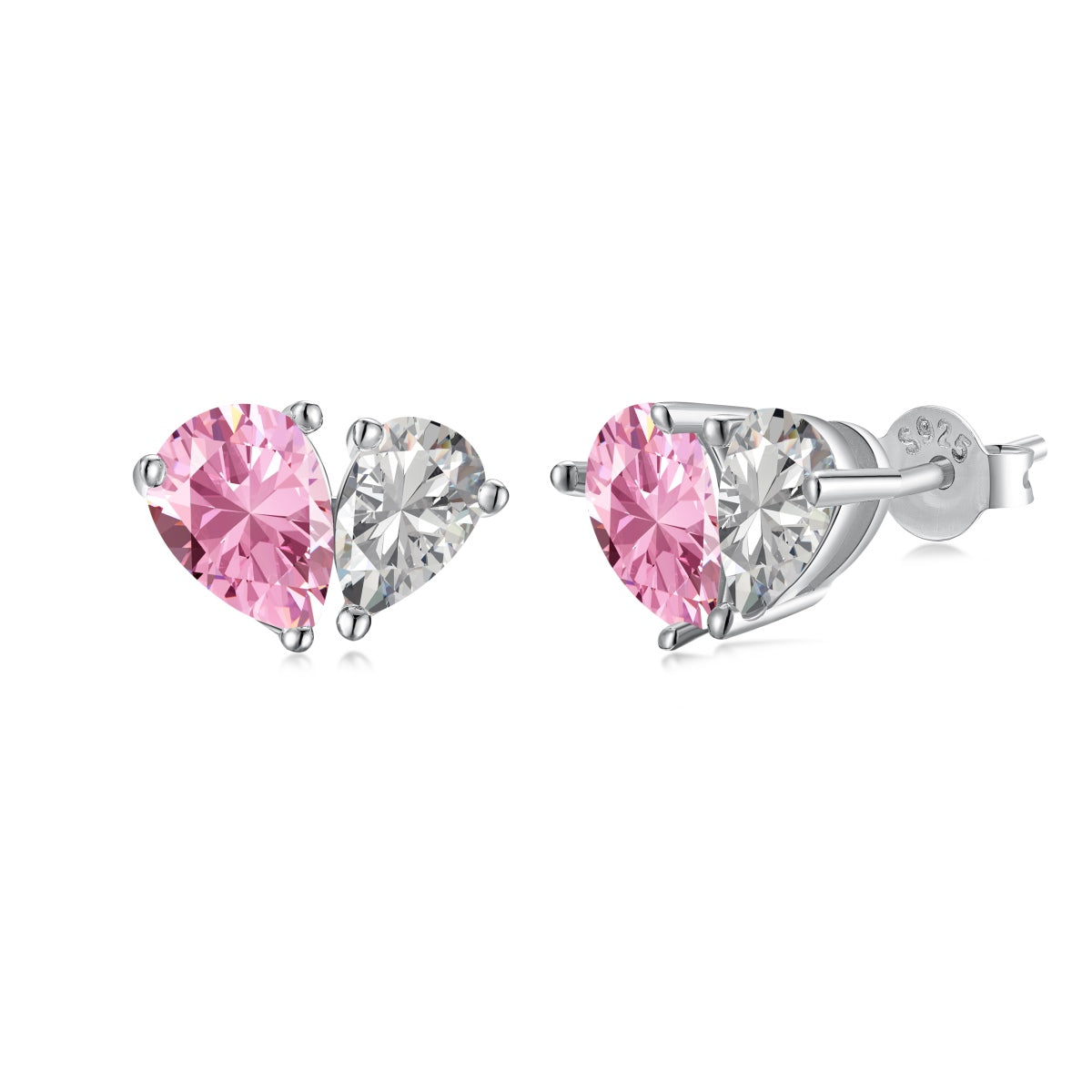 [Rose Jewels]Dazzling Elegant Heart Cut Lover Earrings