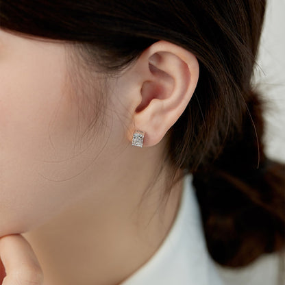 [Rose Jewels]Radiant Luxurious Princess Cut Daily Earrings