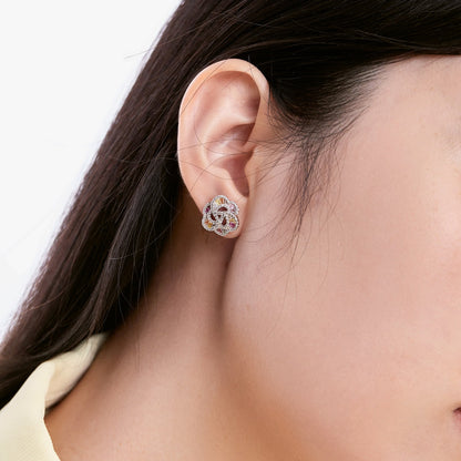 [Rose Jewels]Exquisite Flower Shape Daily Earrings