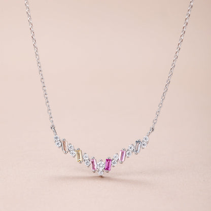 [Rose Jewels]Dazzling Rainbow Necklace