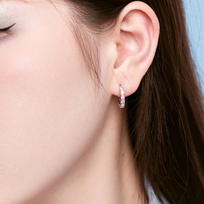 [Rose Jewels]Radiant Colorful Round Cut Earrings