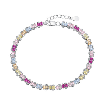 [Rose Jewels]Delicate Colorful Emerald Cut Party Bracelet