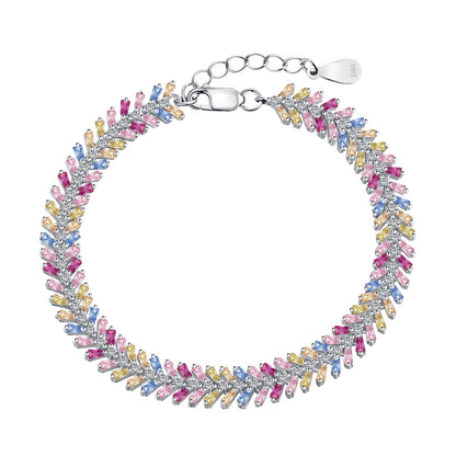 [Rose Jewels]Zierliches strahlendes Smaragdschliff-Tagesarmband