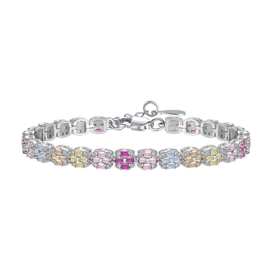 [Rose Jewels]Delicate Colorful Emerald Cut Daily Bracelet