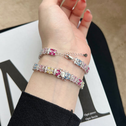 [Rose Jewels]Delicate Colorful Multi Cut Party Bracelet