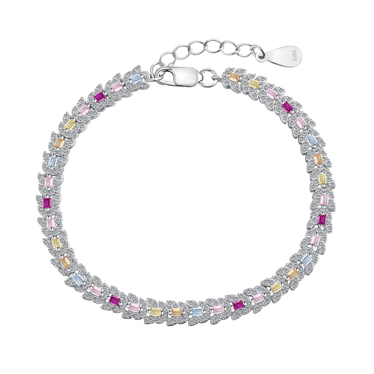 [Rose Jewels]Delicate Colorful Multi Cut Daily Bracelet