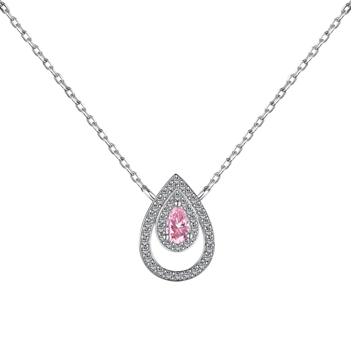 [Rose Jewels]Sparkling Pear Cut Necklace