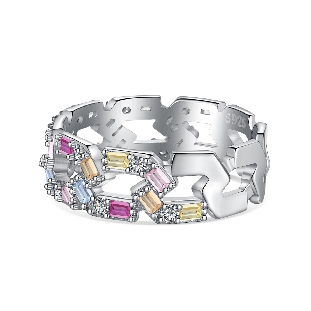 [Rose Jewels]Sparkling Vibrant Emerald Cut Daily Ring