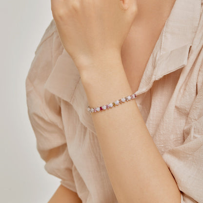 [Rose Jewels]Radiant Colorful Round Shape Daily Bracelet