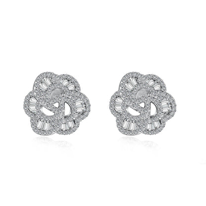 [Rose Jewels]Exquisite Flower Shape Daily Earrings